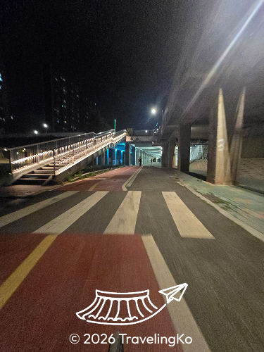 Access stairs to the river path
