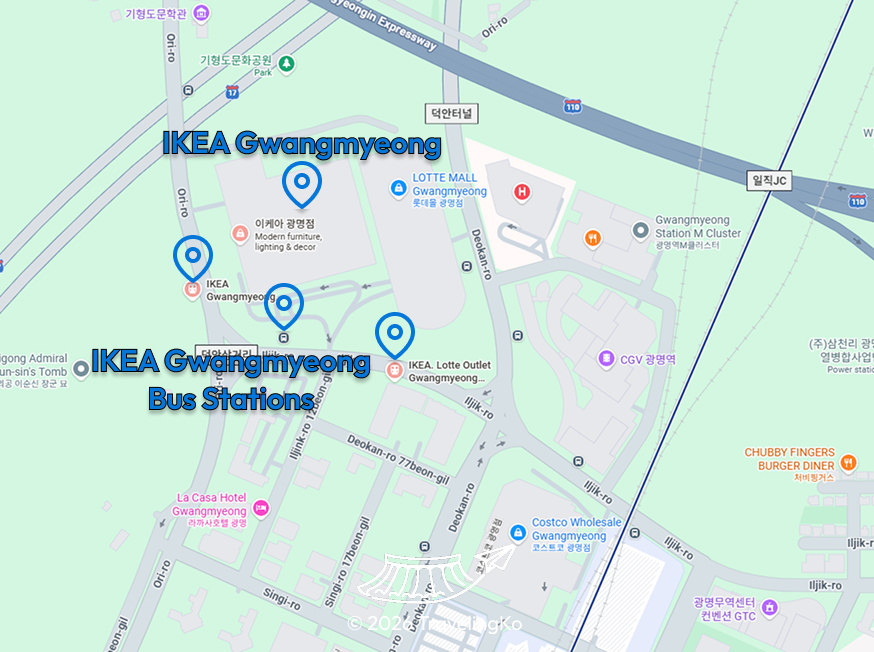 Map to IKEA Gwangmyeong